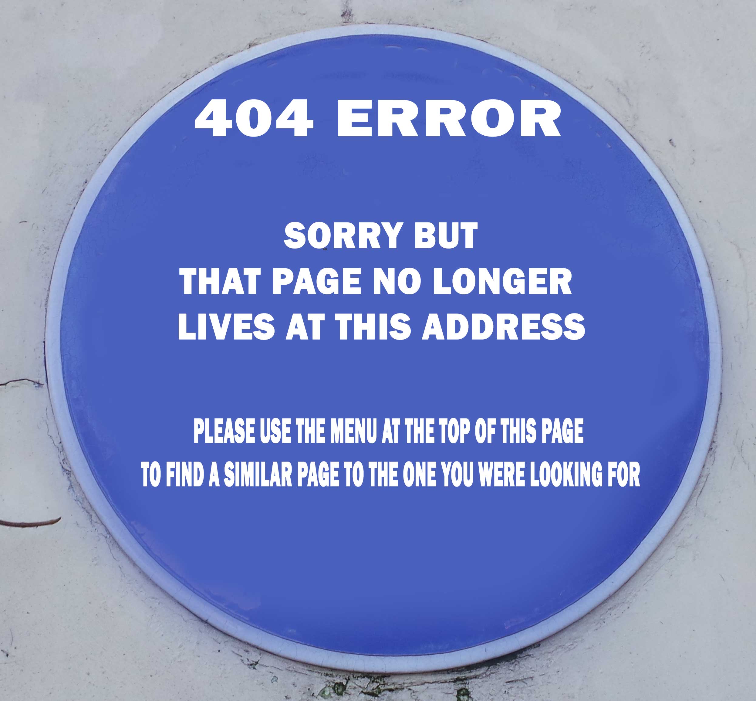A plaque for the 404 error.